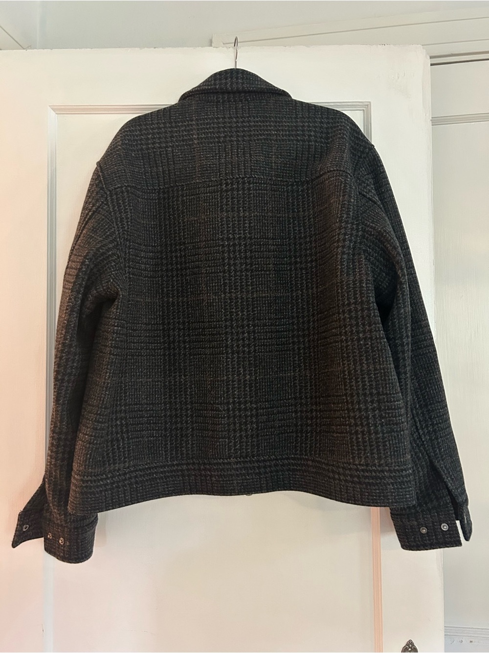 J. Crew Charcoal Plaid Zip-Front Wool Jacket (NWT) - Picture 4 of 5
